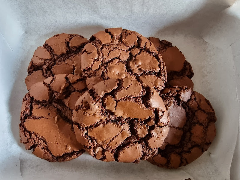 Fudgy Chewy Brownie Cookies - Mixed Sizes